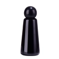 Minimalist black glossy 304 stainless steel insulated bottle with spherical cap lid - 500ml / Black