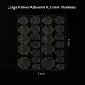 0.35mm ultra-thin transparent double-sided adhesive nail tabs with 24 individual pieces - Enlarged Yellow Glue
