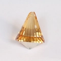 Faceted amber and iridescent glass crystal pendant bead for DIY lighting decor - Ball-Cone Champagne (30mm*40mm)
