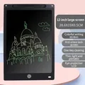 Black 12-inch LCD writing tablet for kids featuring colorful handwriting and a stylus - 【Colorful】12 Inch Black