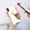 Shockproof acrylic mirror phone case for iPhone with clear protective bumper edges - Gold Mirror / iPhone 12 Pro Max