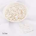 Weiße 5x7mm unregelmäßige ABS-Imitationsperlen für handgefertigten DIY-Schmuck - Stil 23 Klein Exquisit 5x7mm Weiß 20 Stk./Packung