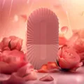 Pink silicone facial ice roller with ribbed texture for skin depuffing and massage - Shell Texture / Pink