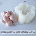 3D cluster succulent silicone mold for DIY candle making, size 8x7.8x5.5cm and 190g - Succulent H-0571