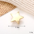 Detail showing a 2.4cm gold star shoe charm with 5.4g weight specification - C268 Gold Polished Pentagram