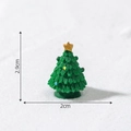 Miniature resin Christmas tree with gold star and colorful ornaments on snow ground - Style 3 Small Dark Green