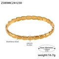 Specifiche delle dimensioni del bracciale in acciaio inossidabile placcato oro 18K - Oro