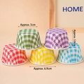 100-pack of colorful checkered greaseproof paper cupcake liners for party desserts - Checkered Cupcake Liners (100 Pcs)