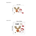 Adesivo murale autoadesivo con Babbo Natale e renna per decorazioni natalizie - ZA196/Babbo Natale e Renna