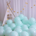 Mint green macaron balloons set against a white tent for festive party decoration - Special Price Drop - 10-inch Medium Balloons (22 Pieces) Macaron Tiffany Blue - A Must-have Choice