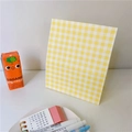 Yellow and white checkered thick kraft paper gift bag for stylish packaging - Yellow
