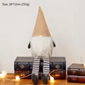 Nordic faceless Christmas gnome plush with striped legs and warm LED lighting, 39x12cm size - Nordic Grey Pointed Hat (Doll No. 12)