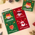 5-pack Christmas bear and girl theme cake cup decorative cards for holiday baking - Together for Christmas Stickers 5 Sheets