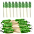 Bulk set of creative green paper umbrella cocktail sticks for fruit and party decor - Large Coconut Tree Picks