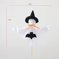 Ghost scarecrow ornament with witch hat and dimensions 28x29x45cm for Halloween - A122 White Ghost Face