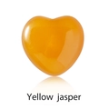 Heart-shaped yellow jasper polished gemstone crystal for home decoration and crafts - Topaz