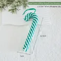 Knitted green and white striped candy cane Christmas tree ornament, 12.5cm size - Small (Green and White Stripes) Candy Cane