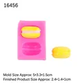 Pink silicone mold for half macaron shapes used in DIY baking and candle making - Style 2 Pink (16456)