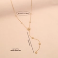 Golden stainless steel Y-shaped necklace featuring star pendant and elegant drop design - Y-shaped Five-pointed Star Style (2#)