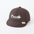 Dark brown soft brim baby baseball cap featuring white SMILE letter embroidery - 50cm (1-3 Years) / NESOE Embroidery - Brown