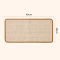 Tira graffi verticale in sisal per gatti, 60x30cm, con bordo marrone rinforzato - Tappetino di Ricambio in Sisal Extra Alto / 30x60cm
