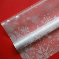 Translucent frosted wrapping paper with white snowflake patterns for Christmas bouquets - Nuosha Paper / Silver