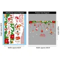 Adesivi per finestre natalizi con Babbo Natale e pupazzo di neve dimensioni 60x90cm - 30*90cm*2pz / Set Babbo Natale e Pupazzo di Neve (Adesione Statica)