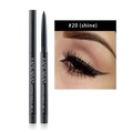 Detail van waterproof creme gel eyeliner in glanzende kleur 20 met oogmake-up - 20#