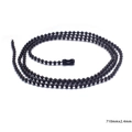Catena a sfere nera in acciaio inossidabile da 2,4 mm di diametro e 710 mm di lunghezza - 710mmx2.4mm / Nero