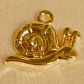 Exquisite golden snail charm pendant made of smooth polished stainless steel for DIY jewelry - Small Snail (16mm)