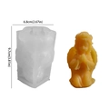Cupid angel silicone mold and finished praying angel sculpture for candle making - Praying Angel - Girl