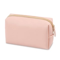 Octagonal portable pink travel makeup bag with gold zipper and waterproof texture - Medium / Sakura Pink