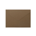 Premium dark brown textured art paper envelope with a classic V-shaped flap design - Red Oak Brown