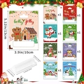 Lot de porte-cartes cadeaux de Noël avec cartes de vœux et supports en plastique - Ensemble de 8 pièces