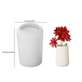 Translucent white silicone resin mold for DIY striped flower vase and pen holder - Minimalist Smooth Vase