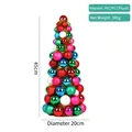 Sapin de Noël de 45cm avec boules colorées rouges vertes bleues et blanches décor - Tour de Boules Colorées 45CM (Unitaire)