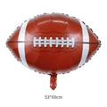 Brown American football foil balloon for sports party decoration, size 53x69cm - Large Plain American Football