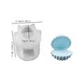 Scallop shell silicone mold for DIY flower pots and candle holders in light blue finish - Shell Storage Box