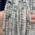 Grüne und weiße Chalcedon-Naturstein-Rundperlen für die DIY-Schmuckherstellung - Tianshan Cui A633 / 4mm (ca. 88 Perlen)