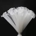 White pleated pearl mesh fabric for flower wrapping and DIY elegant floral arrangements - Wave Mesh (28cm*4 Yards) / White