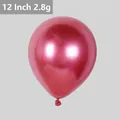 12-inch metallic chrome red latex balloon weighing 2.8g for party decorations - Metallic Red - Large