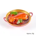 Miniatur-Eintopf-Rosa-Topf mit Hähnchenschenkel, 16g Puppenhaus-Küchenzubehör-Modell - Durchmesser 5.5cm / Hähnchenschenkel