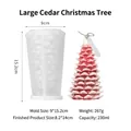 Large cedar tree silicone mold for DIY Christmas candles with pink wax sample model - Cedar-Large / White Semi-Transparent