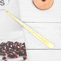 Golden branch-textured stainless steel candle hook tool with a polished mirror finish - Gold Wick Hook