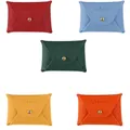 Schmuckbeutel aus Leder in Rot, Blau, Grün, Gelb und Orange mit Druckknopfverschluss - Zufällige Farbe