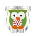 Stainless steel owl cookie cutter with colorful cartoon insert for Thanksgiving baking - Owl 7056