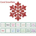 Glinsterende rode glitter sneeuwvlok van 10 cm voor kerstboom- en kransdecoratie - 10CM-5g (met touw) / Koraalpatroon Sneeuwvlok