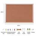 Desktop cork board with wooden frame 20x30cm and full installation accessories kit - Natural Wood Frame 20*30cm Double-Sided + Push Pins