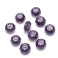 Faceted purple crystal glass beads for DIY jewelry making with polished flat round cut - 8*14MM Silver Tube / Violet