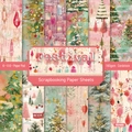 6x6 inch Christmas themed scrapbooking paper pad with 12 unique festive designs - R2460 24 Sheets